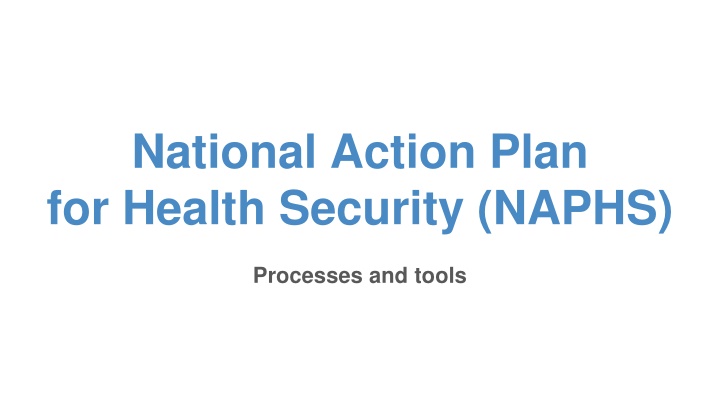 national action plan for health security naphs