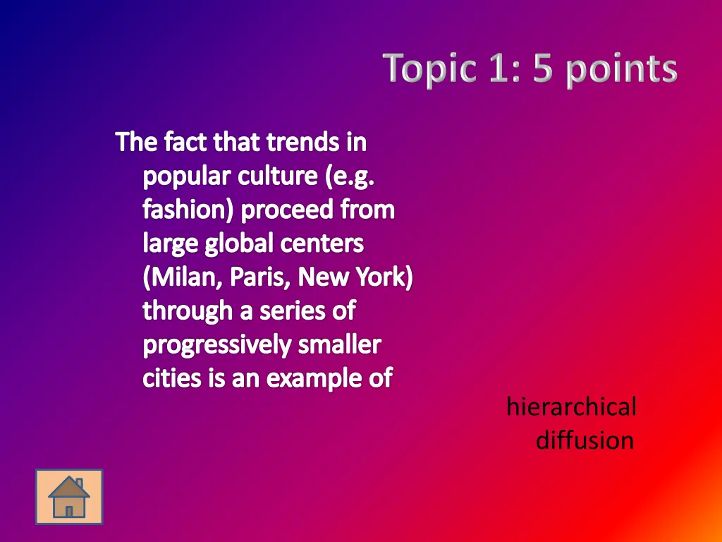 the fact that trends in popular culture