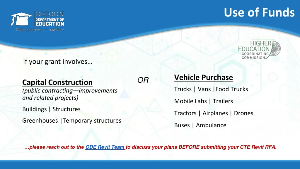 use of funds