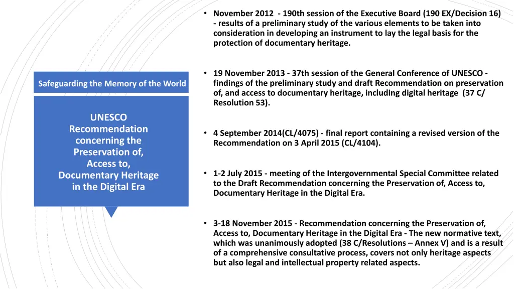 november 2012 190th session of the executive