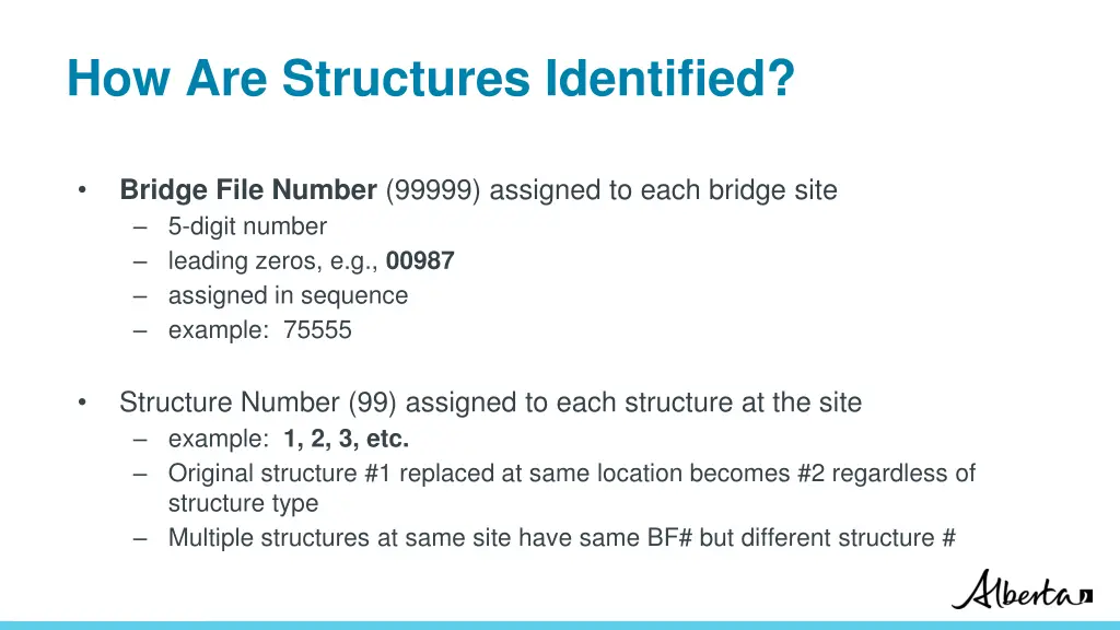 how are structures identified