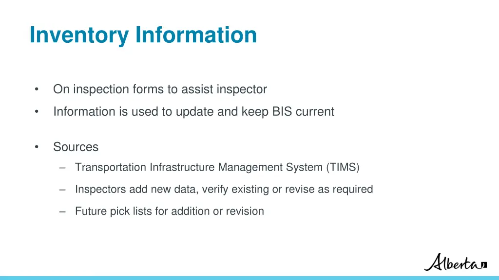inventory information