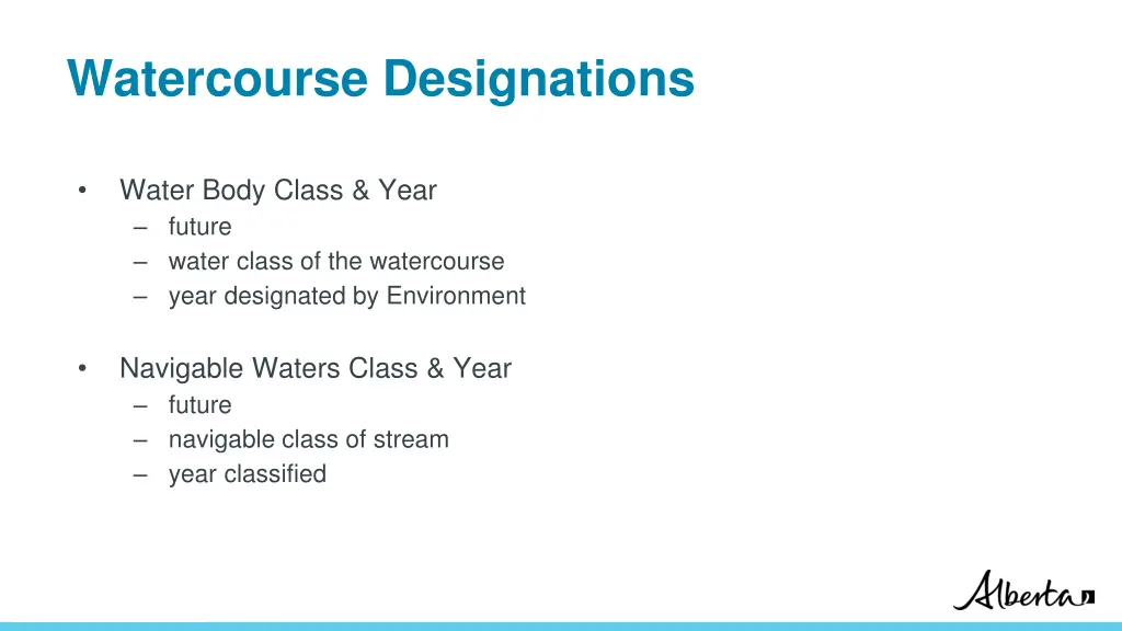 watercourse designations