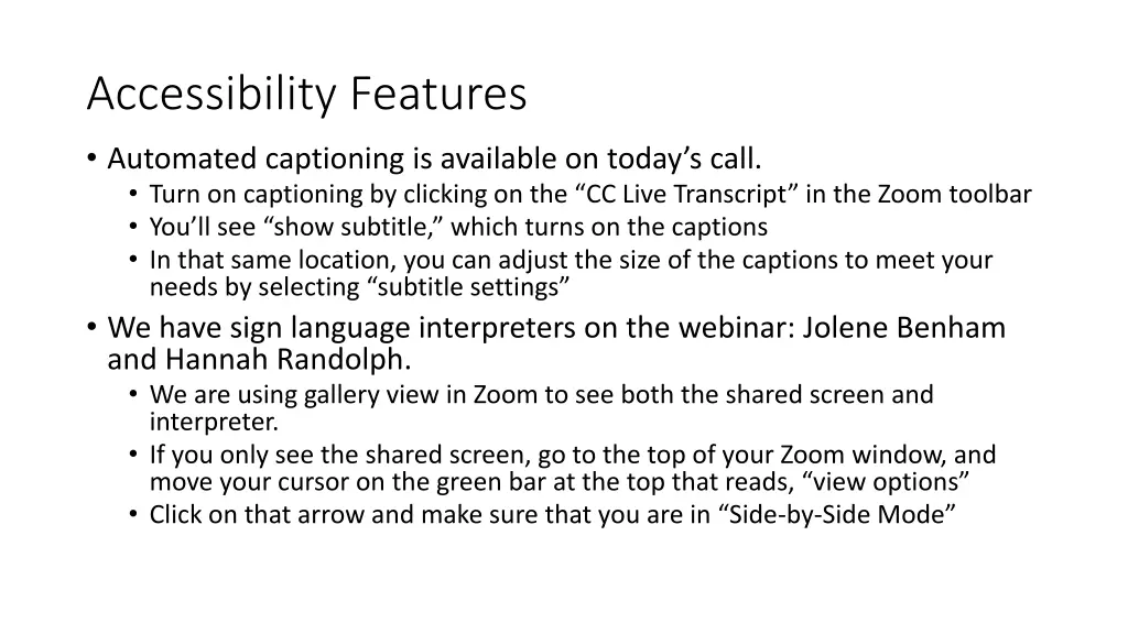 accessibility features