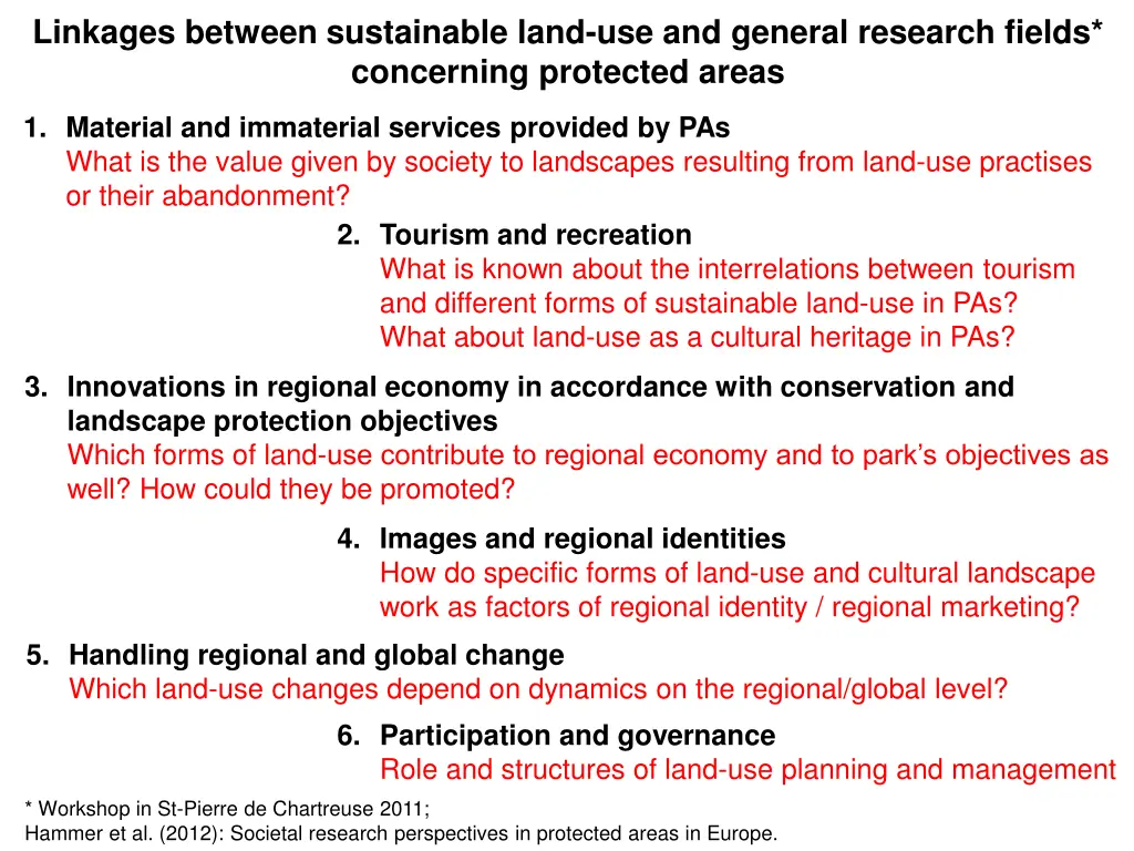 linkages between sustainable land use and general