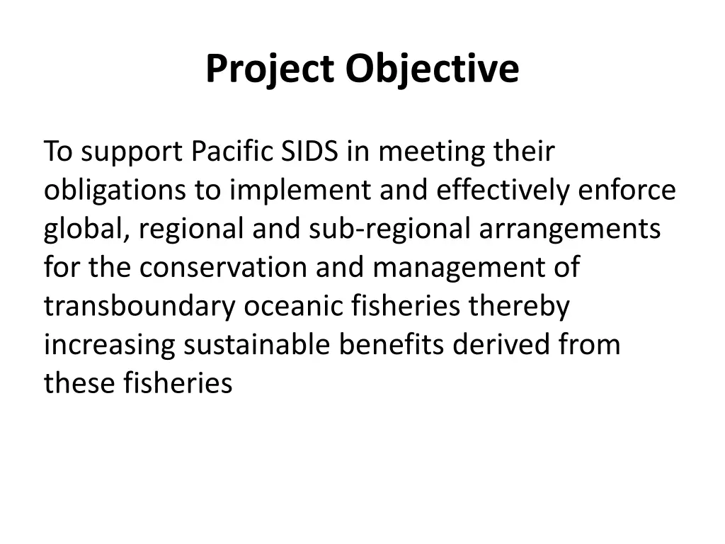 project objective
