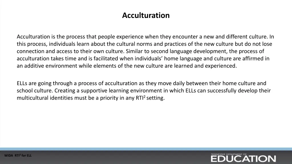 acculturation