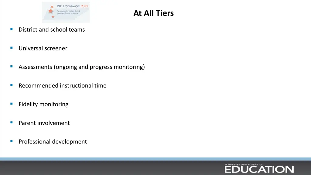 at all tiers