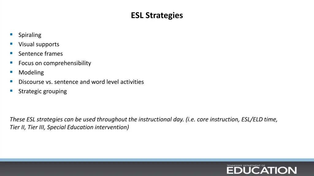 esl strategies