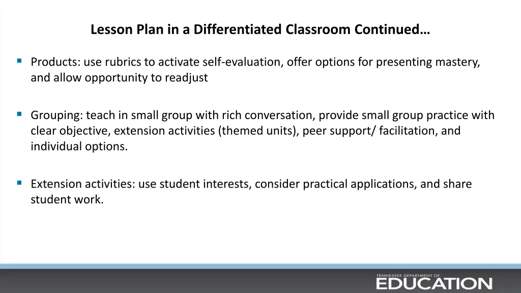 lesson plan in a differentiated classroom 1