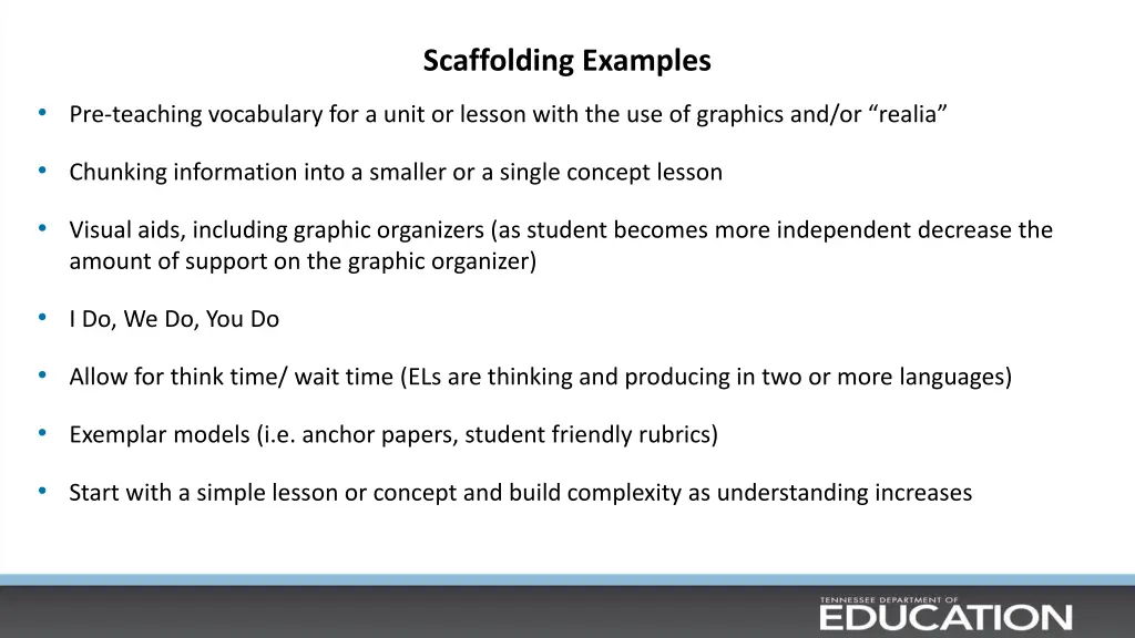 scaffolding examples
