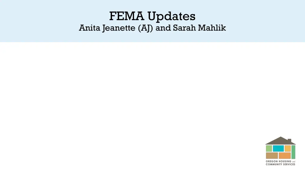 fema updates anita jeanette aj and sarah mahlik