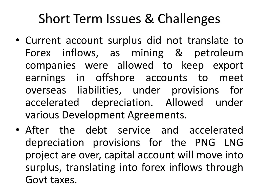 short term issues challenges 1