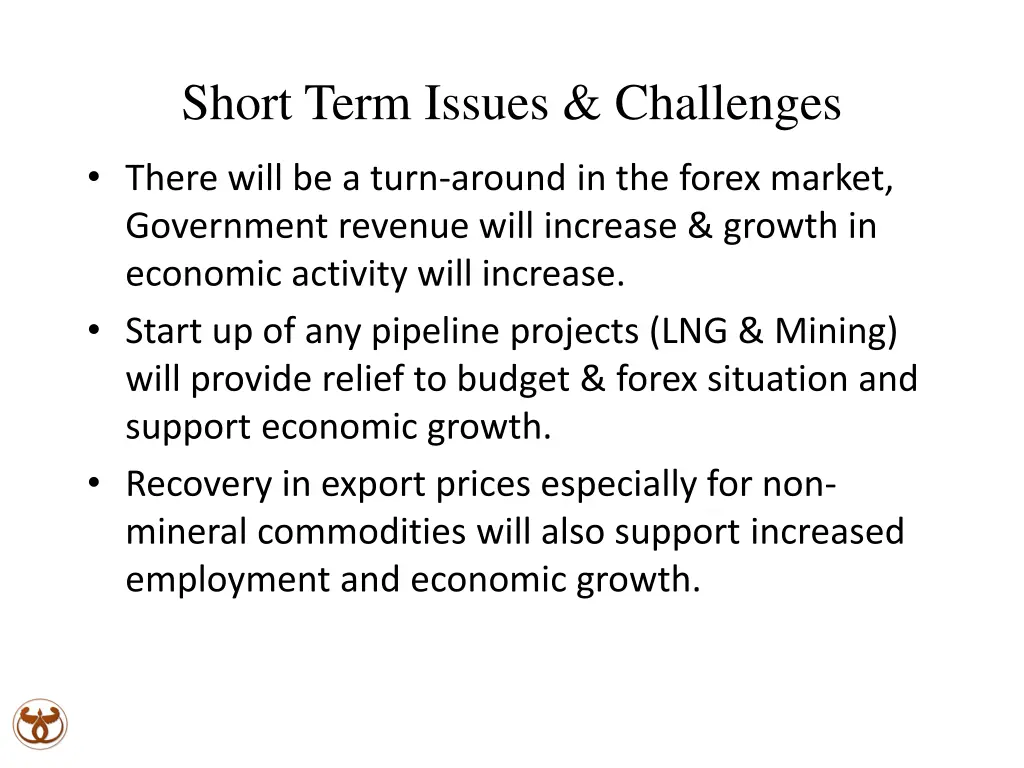 short term issues challenges 2