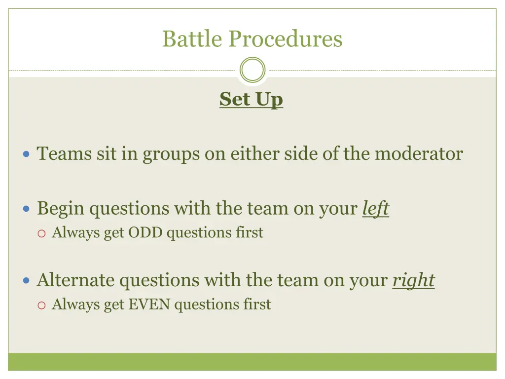 battle procedures 1