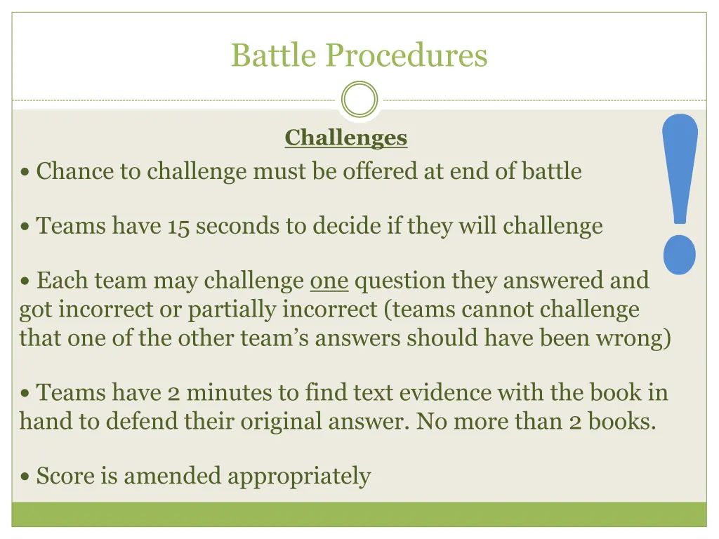 battle procedures 12