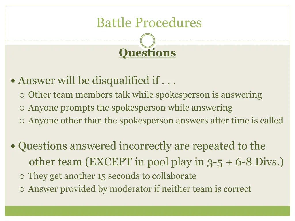 battle procedures 9