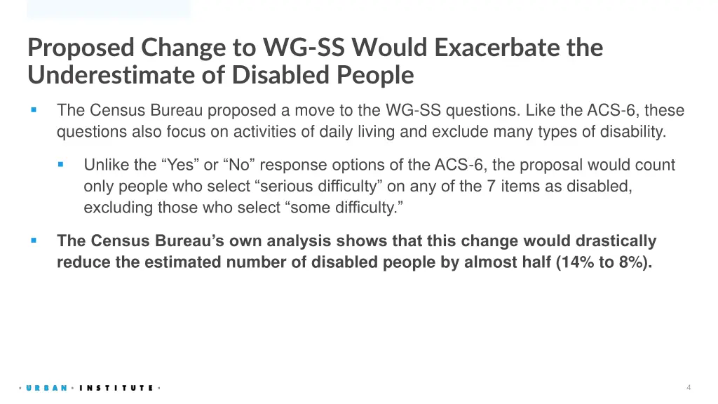 proposed change to wg ss would exacerbate