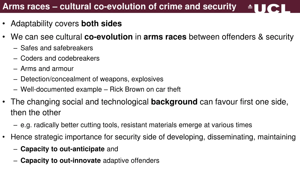 arms races cultural co evolution of crime