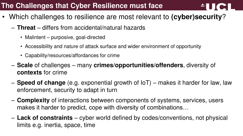 the challenges that cyber resilience must face