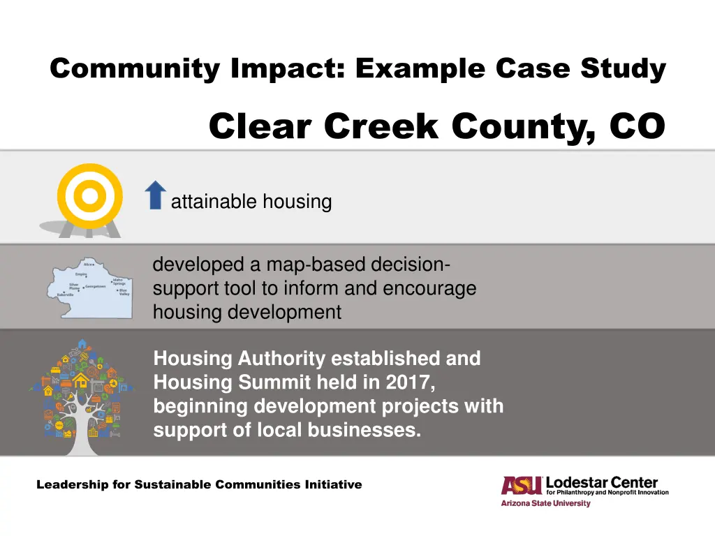 community impact example case study clear creek