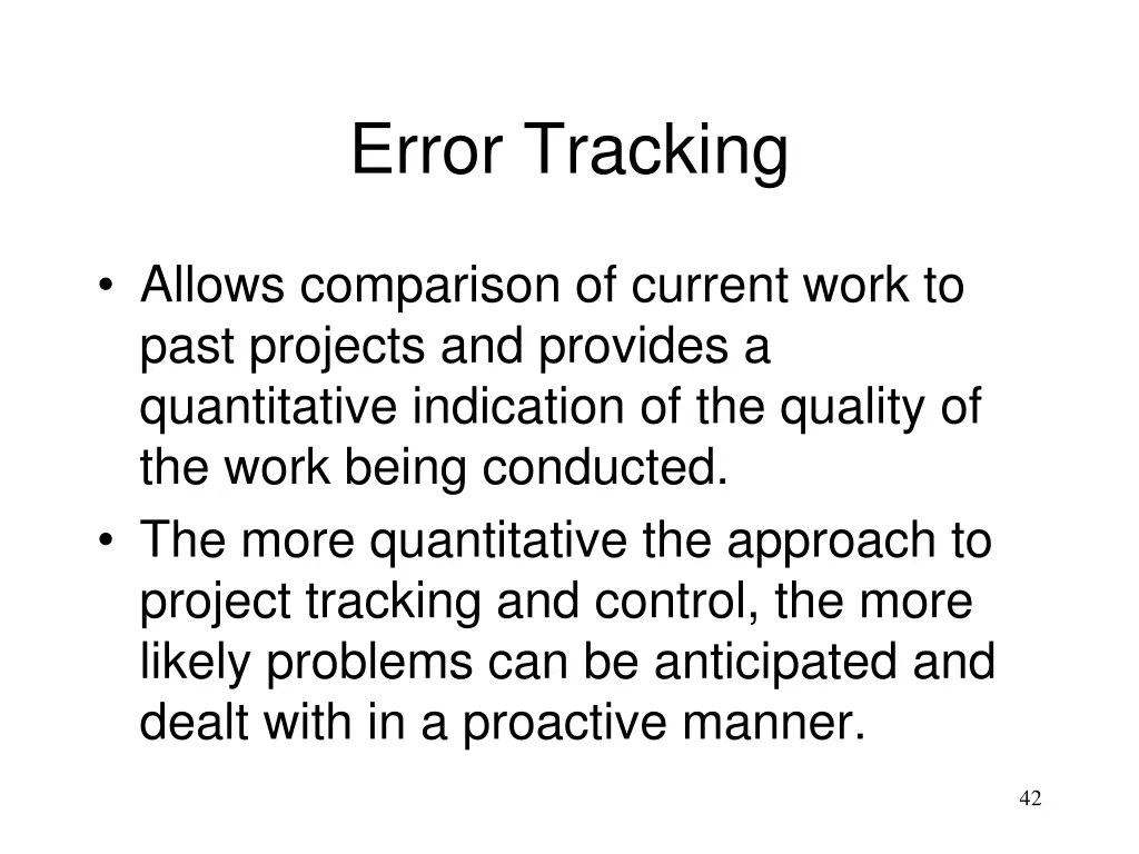 error tracking