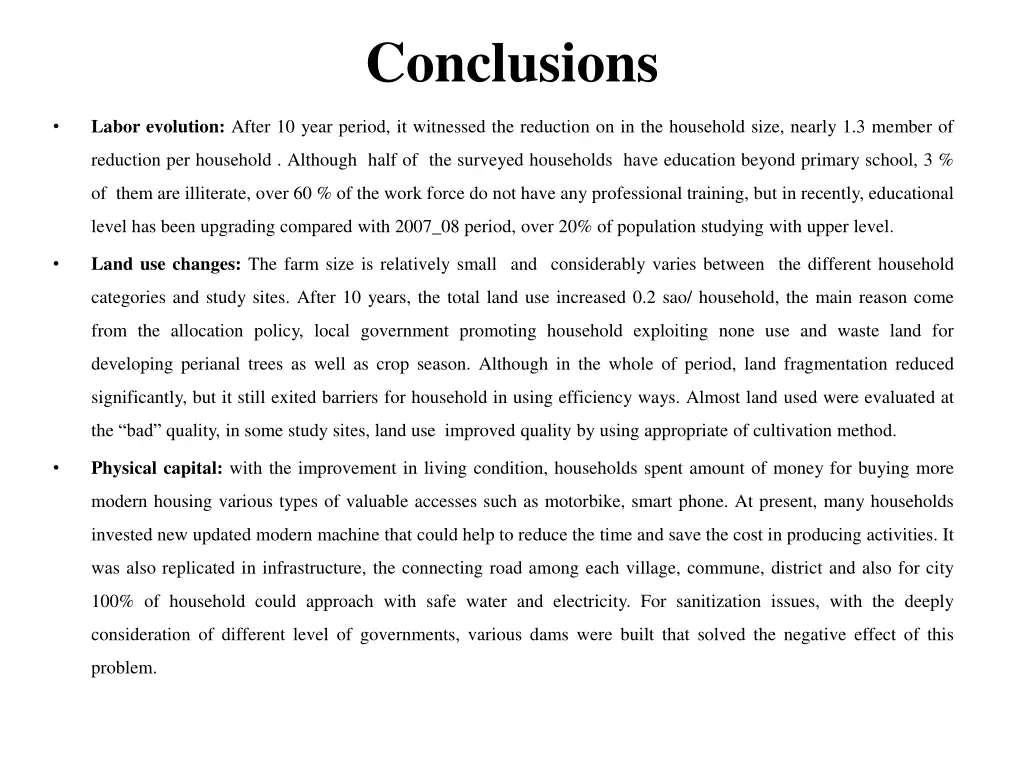 conclusions