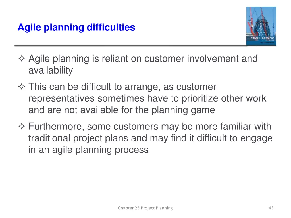 agile planning difficulties