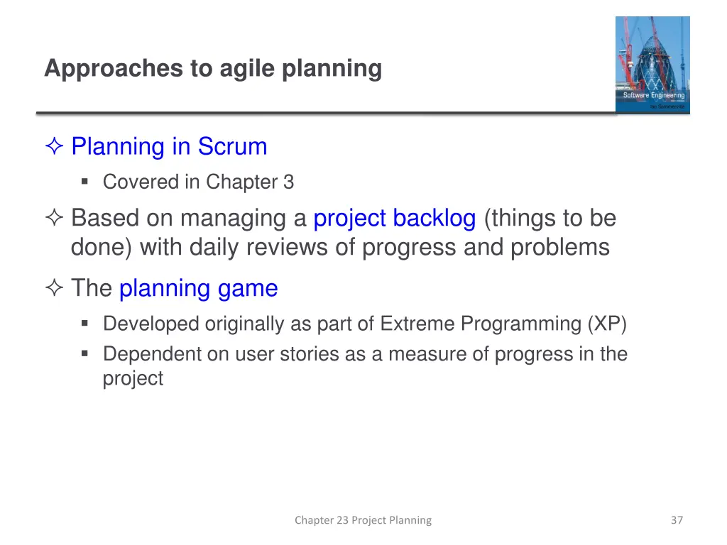 approaches to agile planning