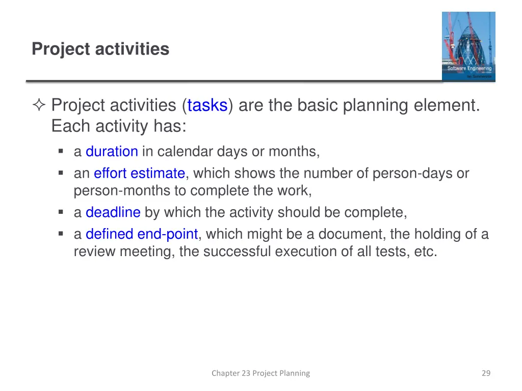 project activities