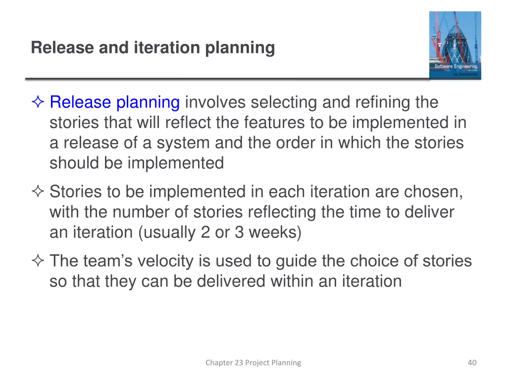 release and iteration planning