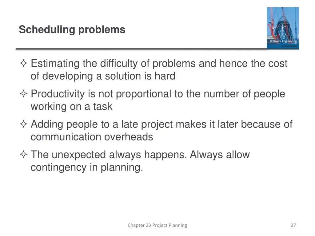 scheduling problems