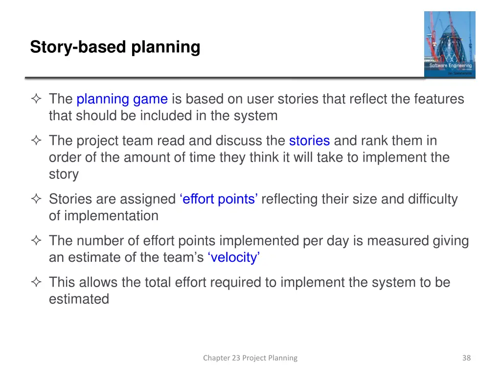 story based planning