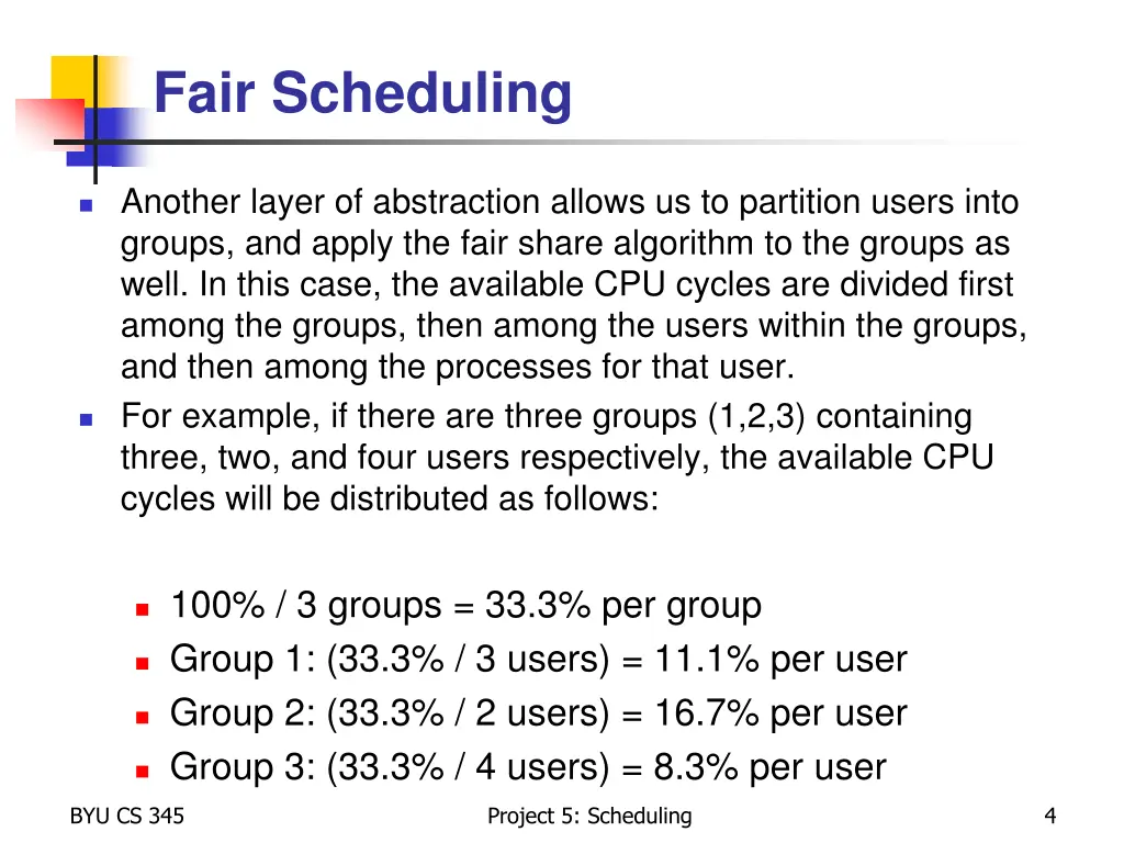 fair scheduling 1