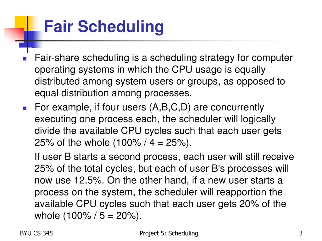 fair scheduling
