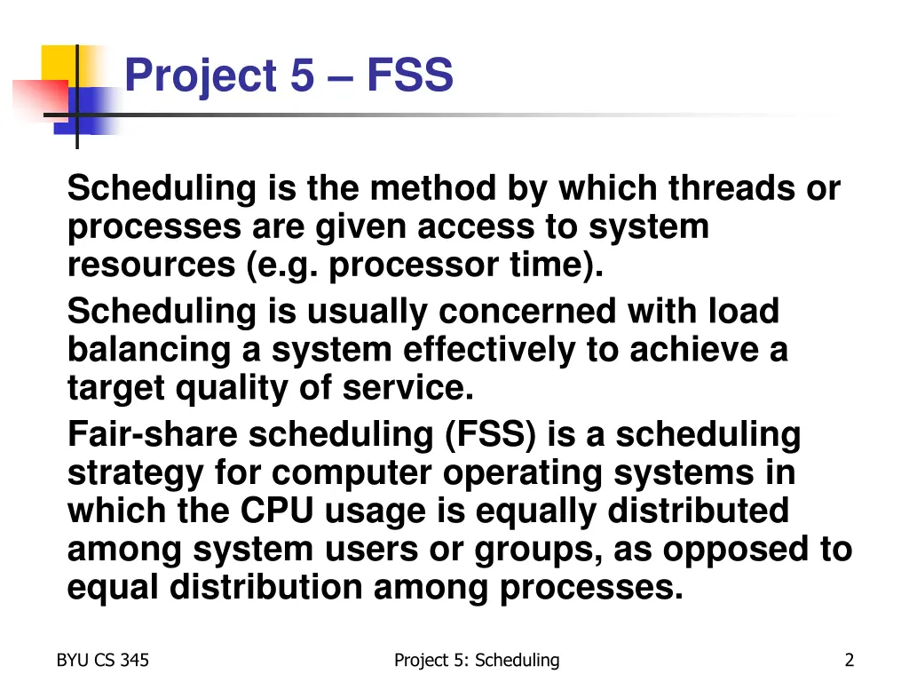 project 5 fss