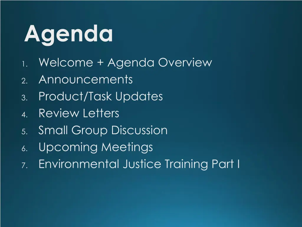 agenda
