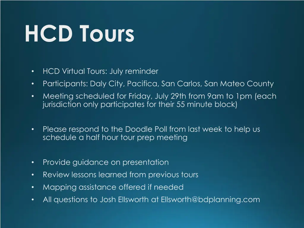 hcd tours