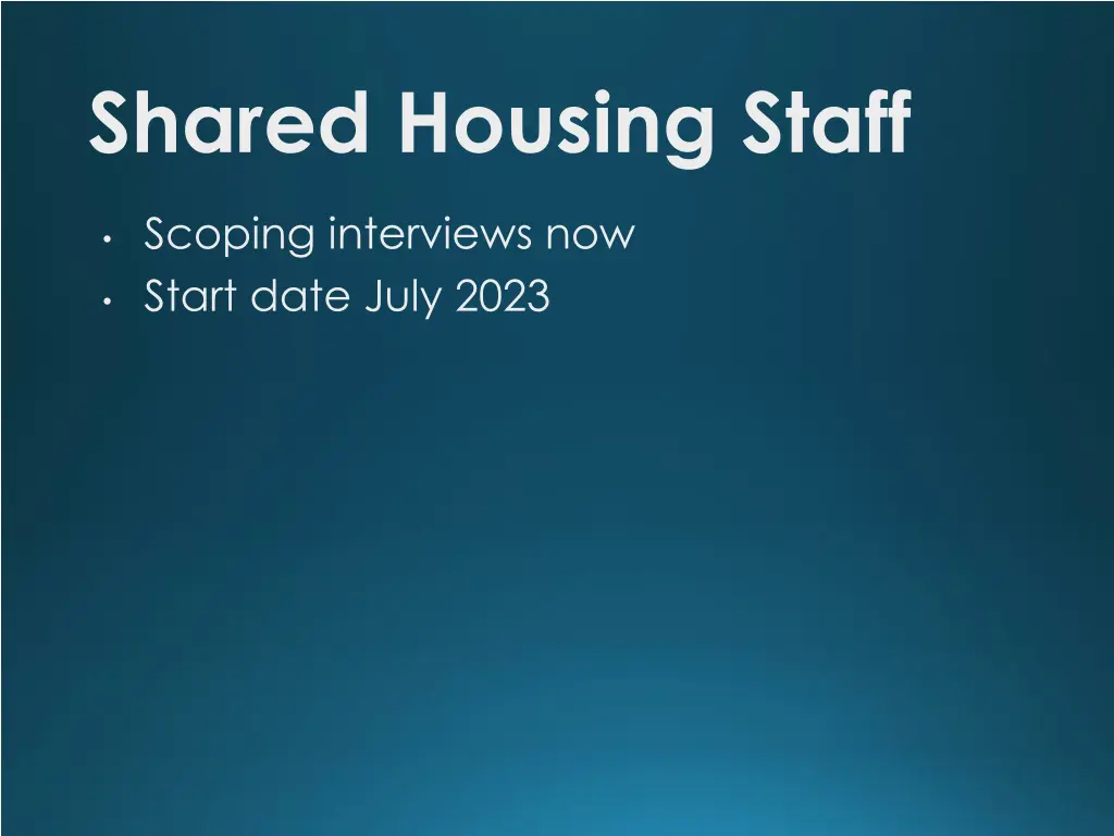 shared housing staff