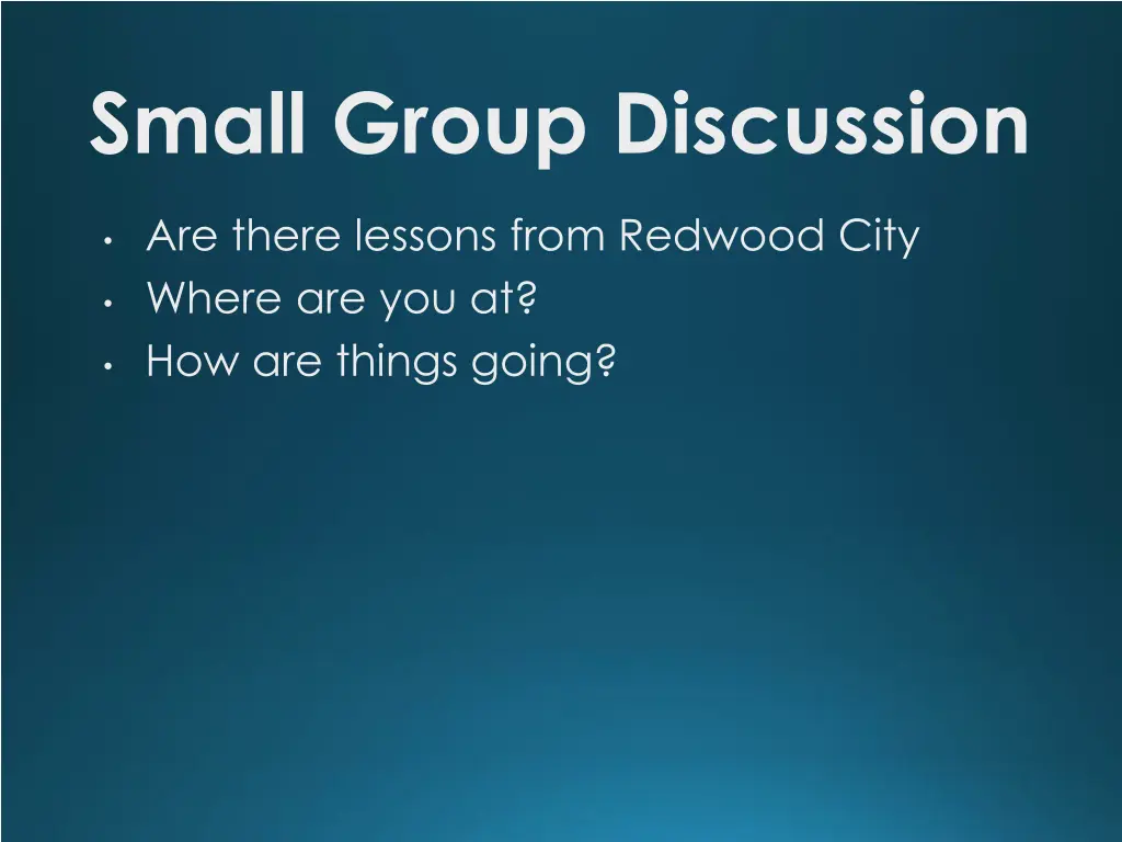 small group discussion