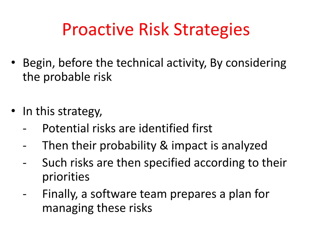 proactive risk strategies