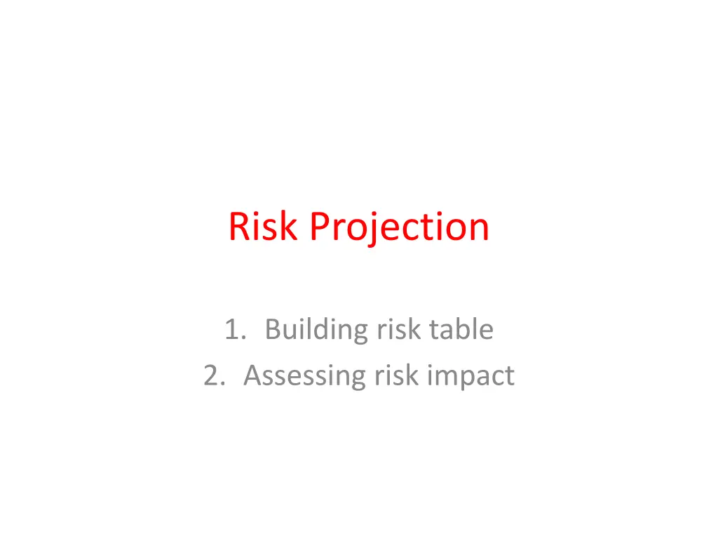 risk projection