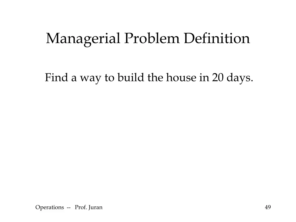managerial problem definition