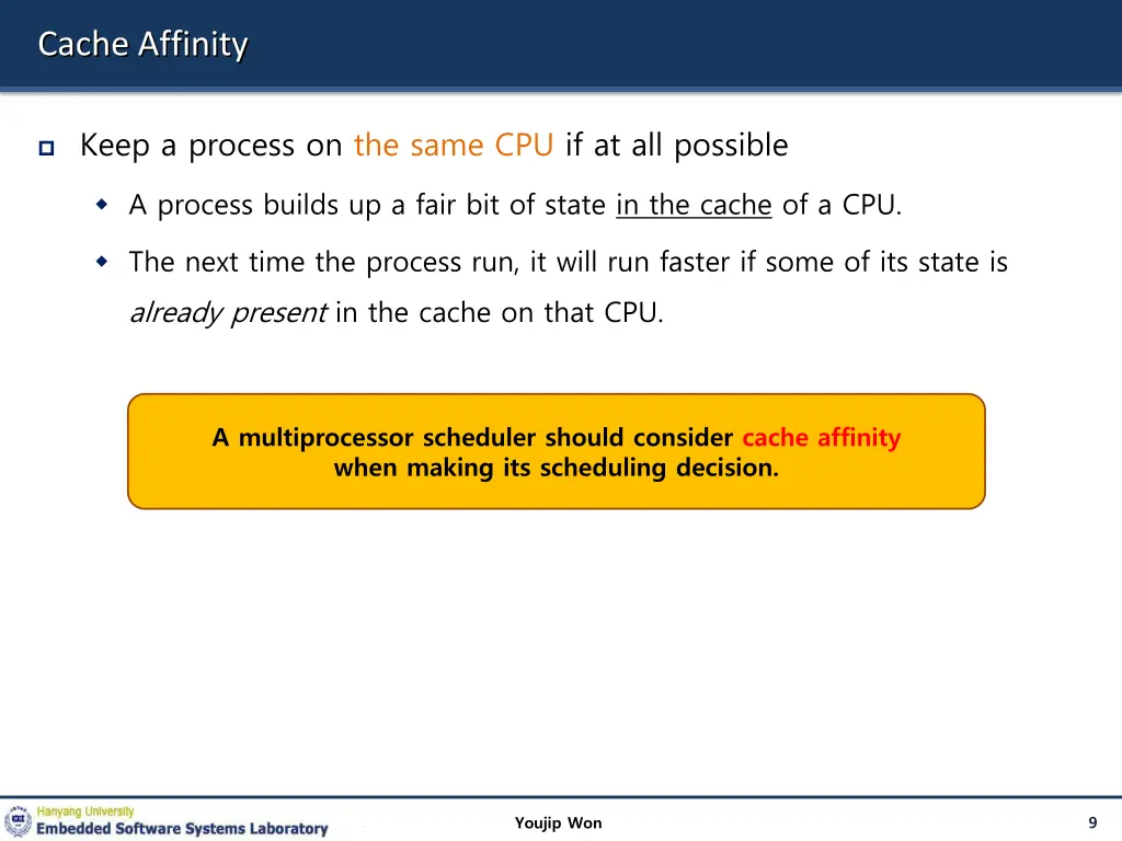 cache affinity