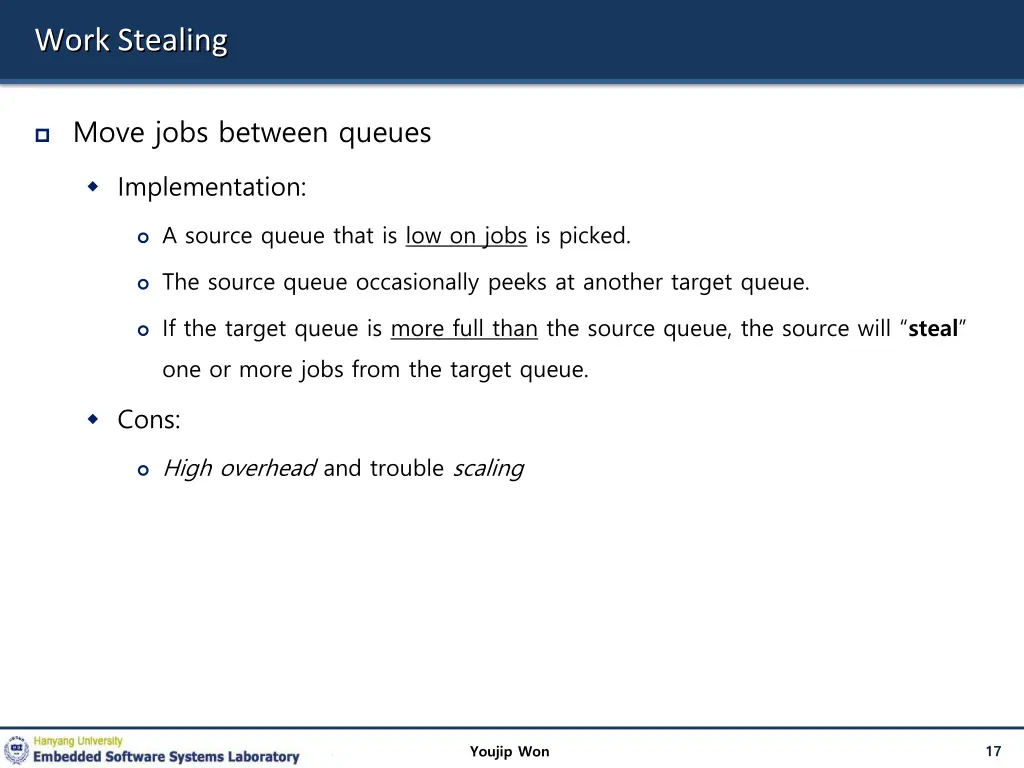 work stealing