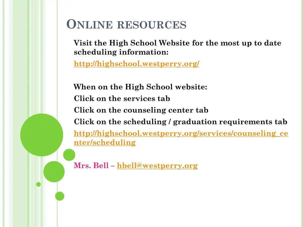 o nline resources