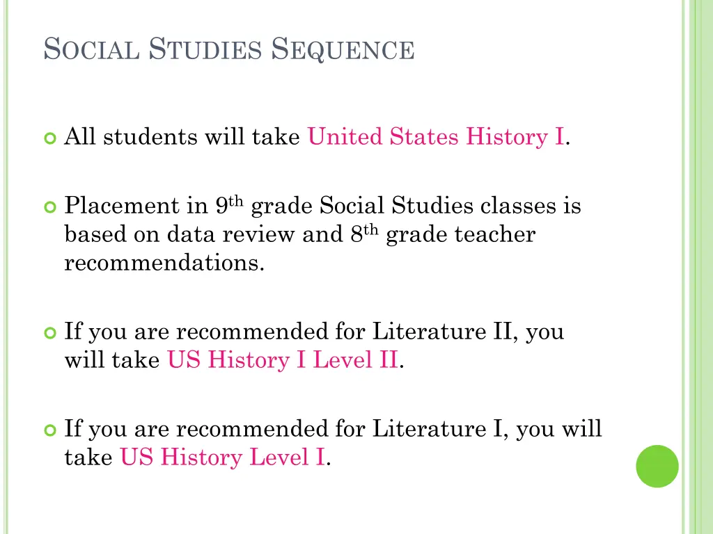 s ocial s tudies s equence