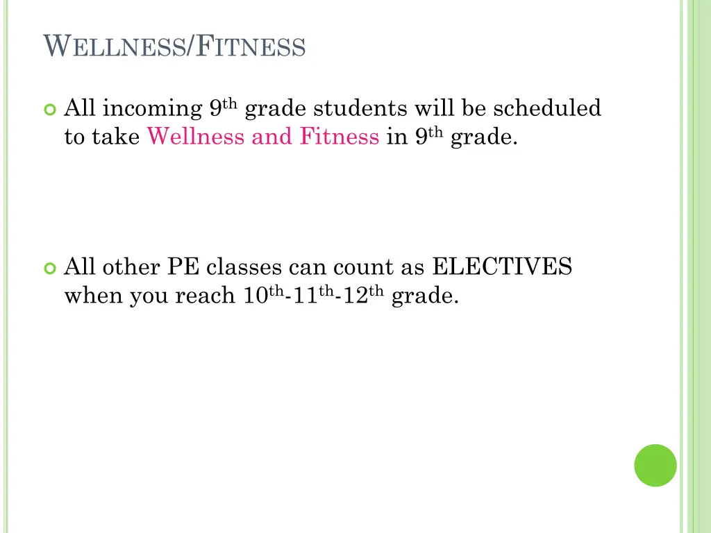 w ellness f itness