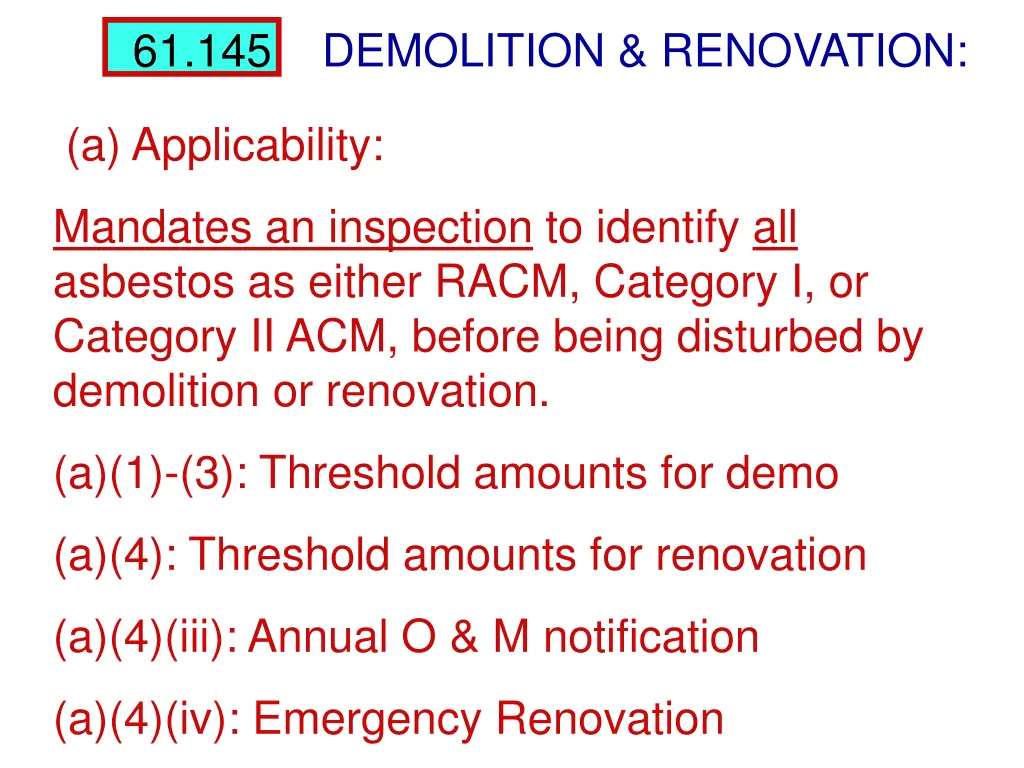 61 145 demolition renovation