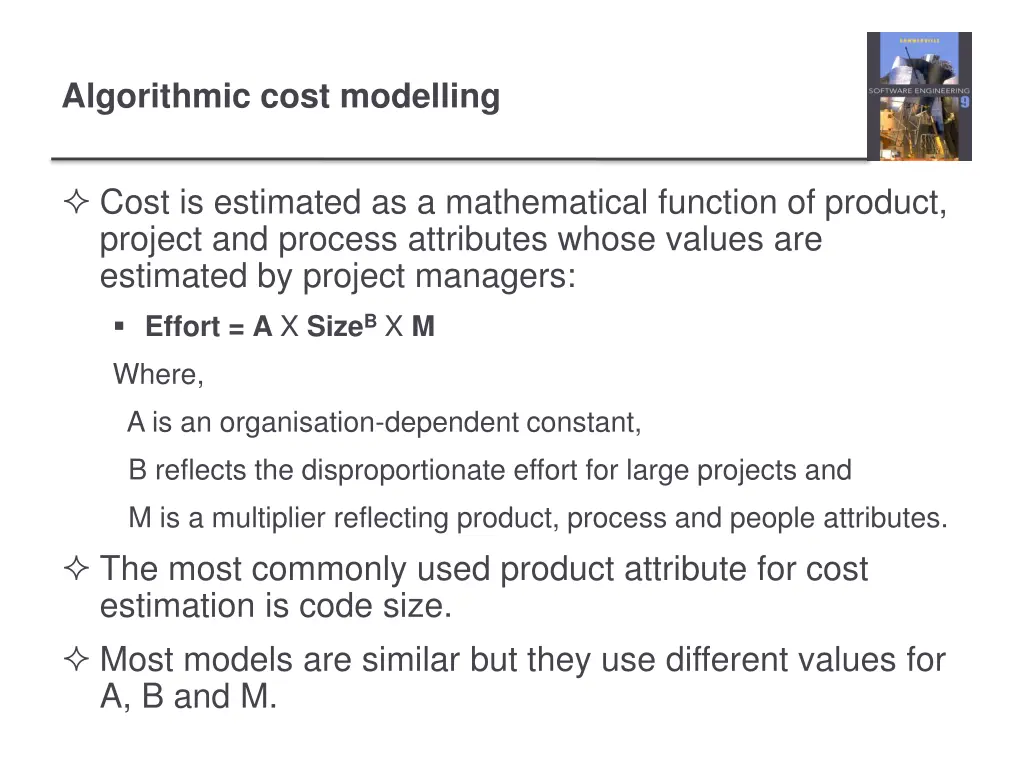 algorithmic cost modelling